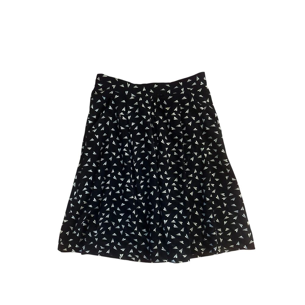 Women US-4 ModCloth Louche Paper Airplane Waleria Corduroy Mini Skirt Black